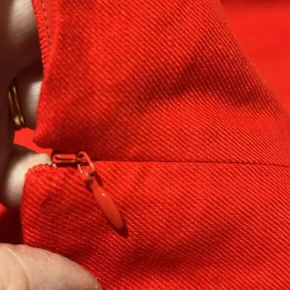 J. Crew High-neck sheath dress in stretch linen blend Red NWT 4P - Picture 10 of 12